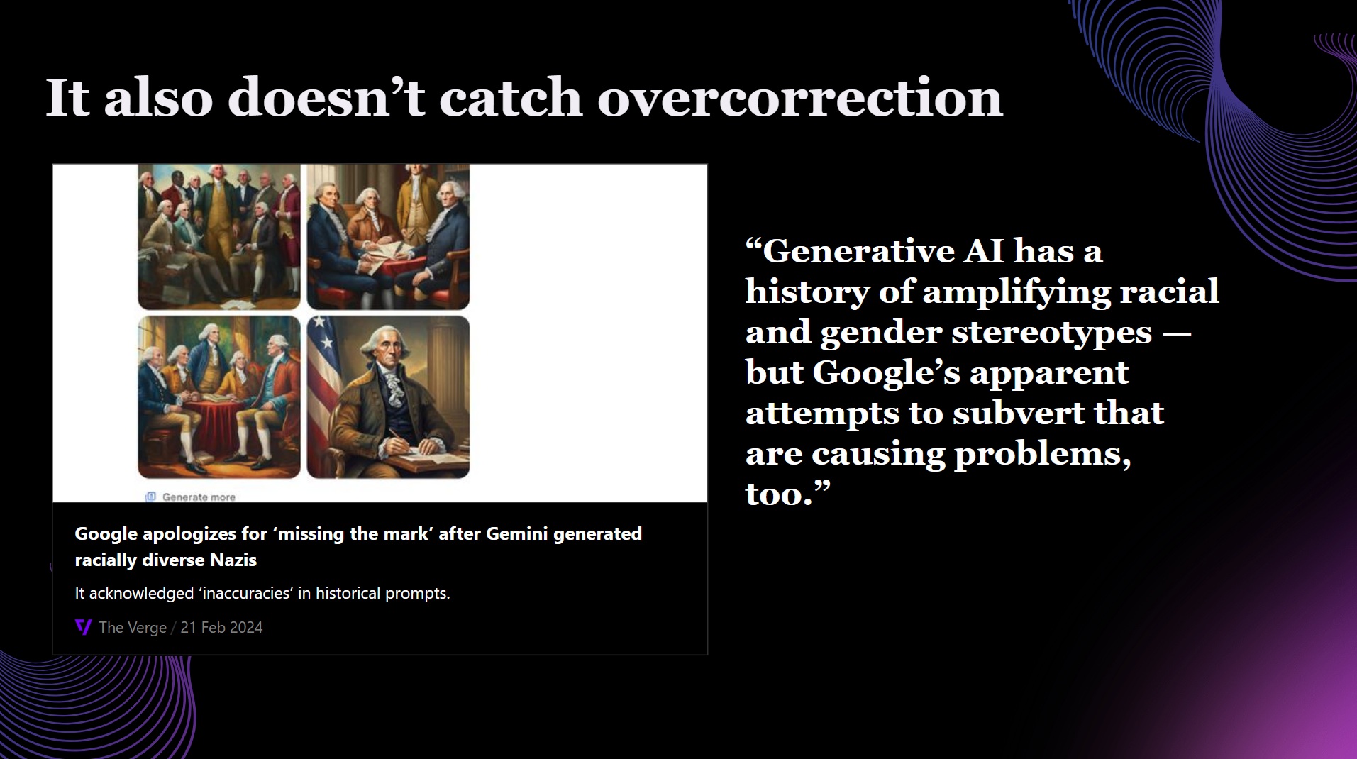 Gemini overcorrection